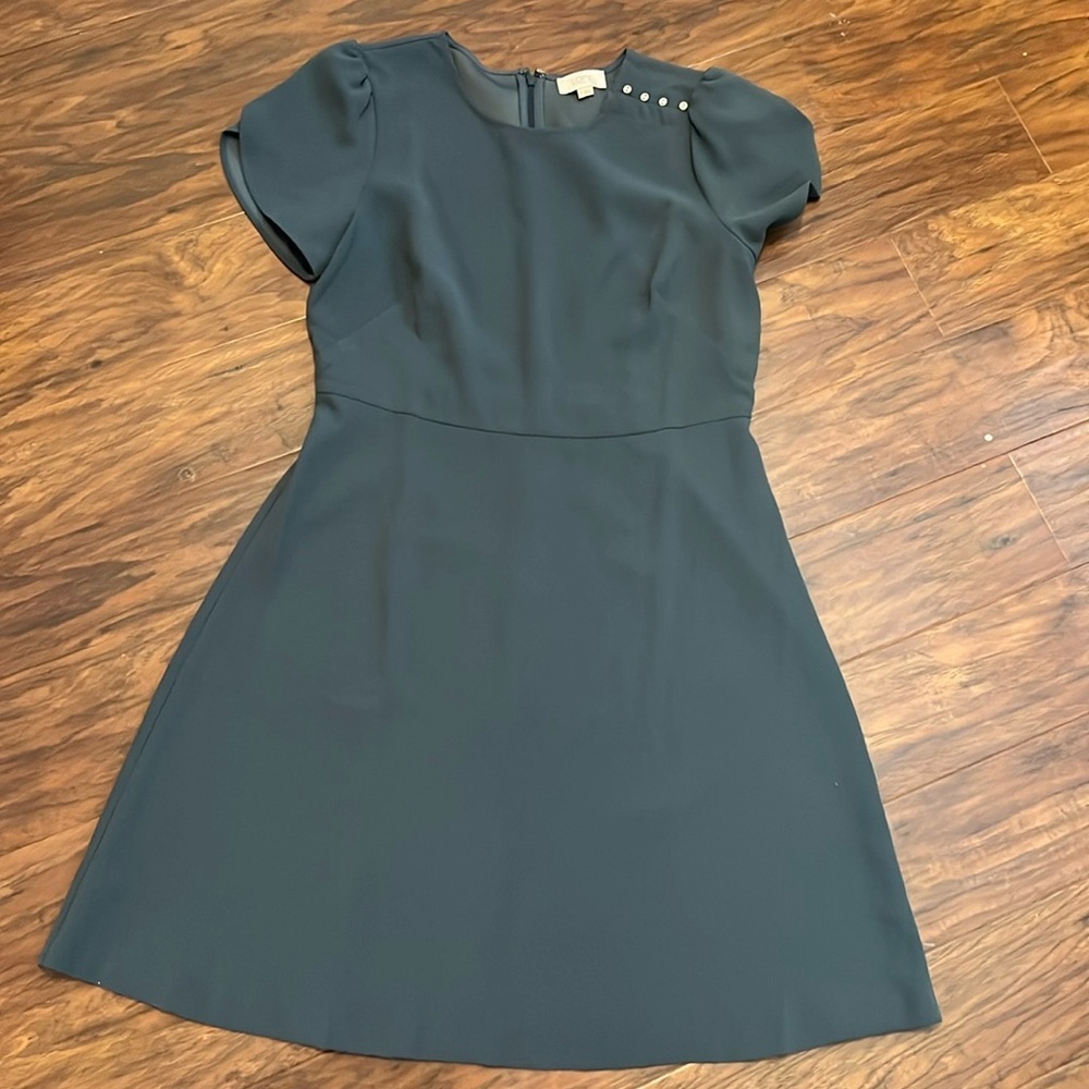 ann taylor loft blue dress | Dresses | Bluegray Cap Sleeve Loft Size:40 Regular _label_Free Shipping 6 little black summer